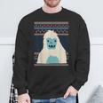 Yeti Monster Bigfoot Sasquatch Snow-Beast Ugly Christmas Fun Sweatshirt Gifts for Old Men