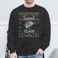 Zander Claus Christmas Jumper For Fishermen Christmas Sweatshirt Geschenke für alte Männer
