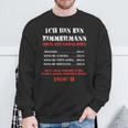 Zimmermann Stundeloohn Happy Hours Sweatshirt Geschenke für alte Männer