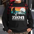 Zion National Park Utah Bigfoot Mountains Sweatshirt Gifts for Old Men