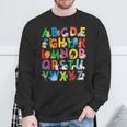 Zoo Animal Alphabet Abcs Learning Letters Boys Girls Sweatshirt Gifts for Old Men