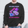 Zum Zocken Geboren Zum Schule Forces I Console Ps5 Gaming Sweatshirt Geschenke für alte Männer