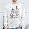 11Th Wedding Anniversary For Her 11 Years Of Marriage Sweatshirt Gifts for Old Men