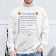 40Th Birthday Checklist Fortieth Dares Challenge Sweatshirt Gifts for Old Men