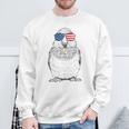 4Th Of July Quaker Parrot Bird Patriotic Usa Sunglasses Sweatshirt Gifts for Old Men
