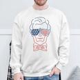 Abe Line Drawing Usa 4Th Of July President Abraham Lincoln Sweatshirt Gifts for Old Men