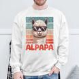 Alpapaatertag Bester Papa Alpaka Raglan Sweatshirt Geschenke für alte Männer