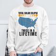 America Total Solar Eclipse April 8 2024 Usa Map Totality Sweatshirt Gifts for Old Men