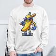 Banana Playing Baseball Fruit Lover Baseball Player Sweatshirt Gifts for Old Men
