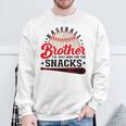 Baseball Brother I'm Just Here For The Snacks Sweatshirt Gifts for Old Men
