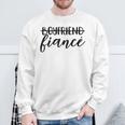 Boyfriend Fiancé Engagement Engaged Couple Matching Sweatshirt Gifts for Old Men