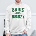 Bride And Boozy Irish St Patrick's Day Shamrocks Sweatshirt Gifts for Old Men