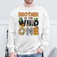 Brother Of The Birthday Wild One Safari Boy Family Matching Sweatshirt Gifts for Old Men