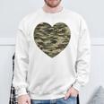 Camo Heart Valentines Day Camoflauge Military Tactical Sweatshirt Gifts for Old Men