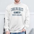 Carolina Beach North Carolina Nc Vintage Sports Navy Sweatshirt Gifts for Old Men