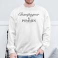 Champagner & Pommes X Livelife Liebe Champagne Frites Love Sweatshirt Geschenke für alte Männer