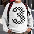 Checkered Birthday 3 Three Race Car 3Rd Birthday Racing Car Sweatshirt Gifts for Old Men