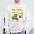 Children's Achtung Ich Bin 3 Jahre Digger 3Rd Birthday Sweatshirt Geschenke für alte Männer