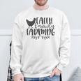 Christian Faith Family Farming Farm Chicken Sweatshirt Gifts for Old Men