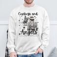 Cowboys And Angels Retro Cowgirl Sweatshirt Gifts for Old Men