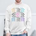 Cows Cows Cows Pink Blue Black Yellow Aqua Purple Cows Sweatshirt Gifts for Old Men