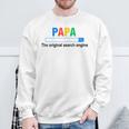 Damen Papa Die Original-Suchmaschine Lustigeratertag Mit-Ausschnitt Sweatshirt Geschenke für alte Männer