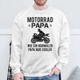 Damen Sportbike Motorradfahrer Spruch Herren Motorrad Papaater Mit-Ausschnitt Sweatshirt Geschenke für alte Männer