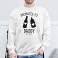 Damen Zum Papa Befördert 2024 Enthüllungon Neuemater Sohnater Wird Baby Mit-Ausschnitt Sweatshirt Geschenke für alte Männer