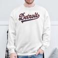 Detroit City Baseball Vintage Varsity Arched Text Detroit Sweatshirt Gifts for Old Men Detroit City Baseball Vintage Varsity Arched Text Detroit Sweatshirt Gifts for Old Men