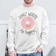 Doughnut Sorge Sei Glücklich Pink Smile Sweatshirt Geschenke für alte Männer