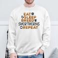 Eat Sleep Breed Cow Repeat Farmer Breeder Shorthorn Cattle Sweatshirt Gifts for Old Men