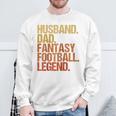 Ehemann Papa Fantasy Football Legend Cooles Ater Herren Raglan Sweatshirt Geschenke für alte Männer