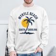 Family Vacation Retro Sunset South Carolina Myrtle Beach Sweatshirt Gifts for Old Men