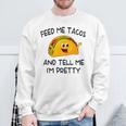 Feed Me Tacos And Tell Me I'm Pretty Toddler Vintage Taco Sweatshirt Gifts for Old Men
