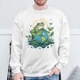 Frog Earth Day Frog Earth Day Green Themed Sweatshirt Gifts for Old Men
