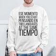 Bilingual English Español Spanish Ingles Spanglish Gray Sweatshirt Geschenke für alte Männer