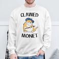 Cat French Artist Painting Clawed Monet Sweatshirt Gifts for Old Men