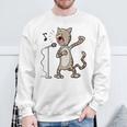 Cat Singing Karaoke Sweatshirt Gifts for Old Men