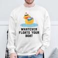 Cruise Ship Humour Whatever Floats Your Boat Cruising Sweatshirt Gifts for Old Men