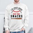 Fantasy Baseball League I'm Just Here For The Snacks Sweatshirt Gifts for Old Men