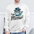 I Go Meow Cute Singing Cat Meme Sweatshirt Gifts for Old Men