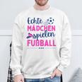 Fußball Echte Mädchen Spielen Fußball Fußballerin Hobby Sweatshirt Geschenke für alte Männer