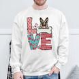 German Shepherd Valentines Day Heart Dog Lover Sweatshirt Gifts for Old Men