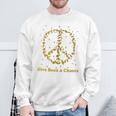 Give Bees A Chance Peace Sign Sweatshirt Gifts for Old Men