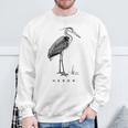 Great Blue Heron Bird Birdwatcher Sweatshirt Gifts for Old Men