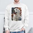 Great Pyrenees American Flag Sweatshirt Gifts for Old Men