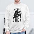 Guess Who's Back Back Again Good Friday Easter Jesus Faith Sweatshirt Gifts for Old Men