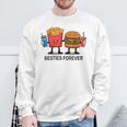 Hamburger French Fries Soda Bff Matching Best Friends Sweatshirt Gifts for Old Men