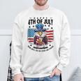 Happy 4Th Of July Stars Stripes Usa Bald Eagle Beer Drinking Sweatshirt Gifts for Old Men