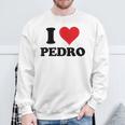 I Heart Pedro First Name I Love Personalized Stuff Sweatshirt Gifts for Old Men
